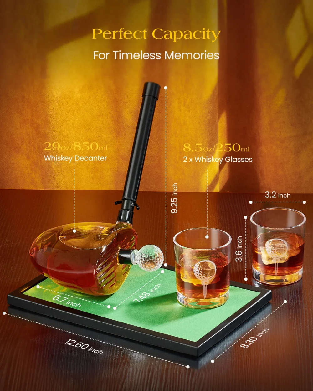 高爾夫球桿威士忌醒酒器套裝：圖片 3