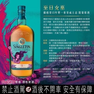 帝亞吉歐2022 SR系列-至日女巫 蘇格登15年